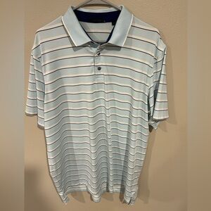 Greyson Men’s Golf Polo Geometric Light Blue XL